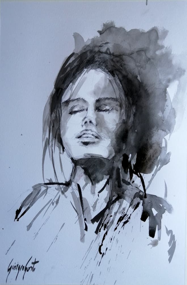 Serene Woman Portrait by Giorgio Gosti — canvas wall art