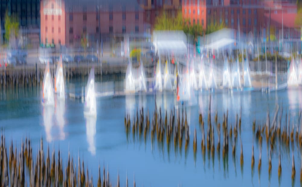 Dreamy City Marina by Johnson Huang — canvas wall art
