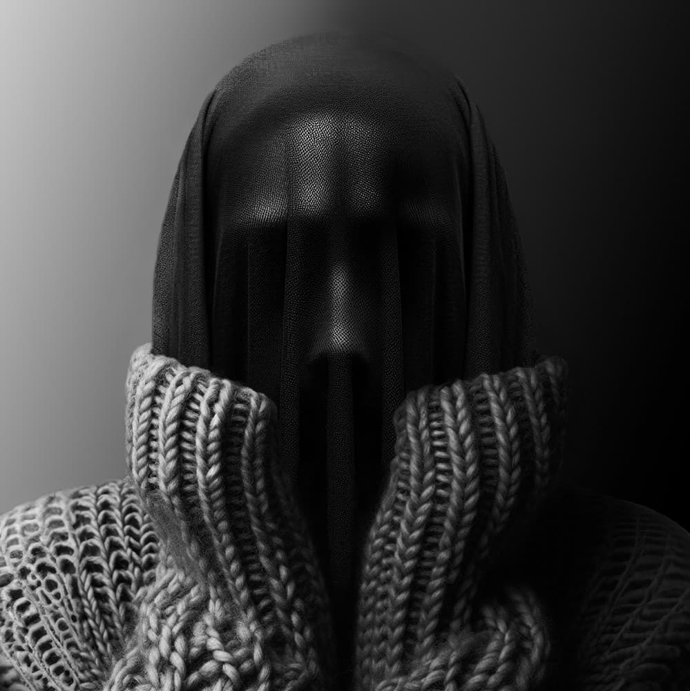 Dark Veiled Figure by Marcin Michalowski — canvas wall art