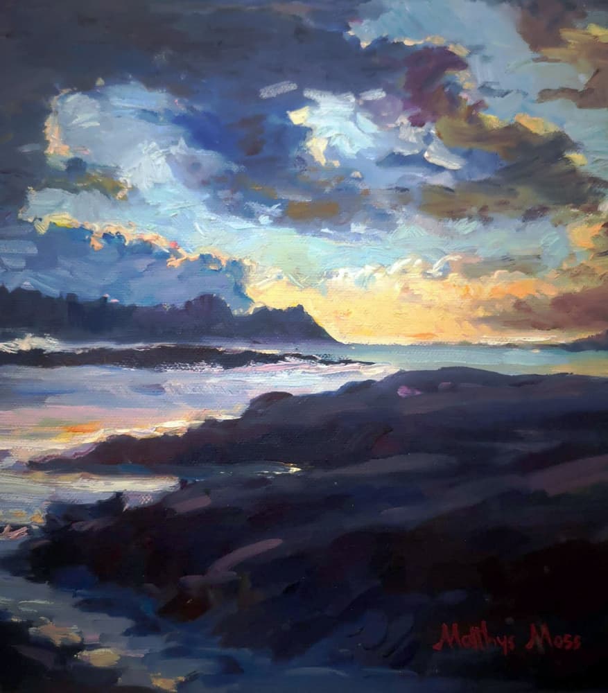 Vibrant Coastal Sunset by Matthys Moss — canvas wall art