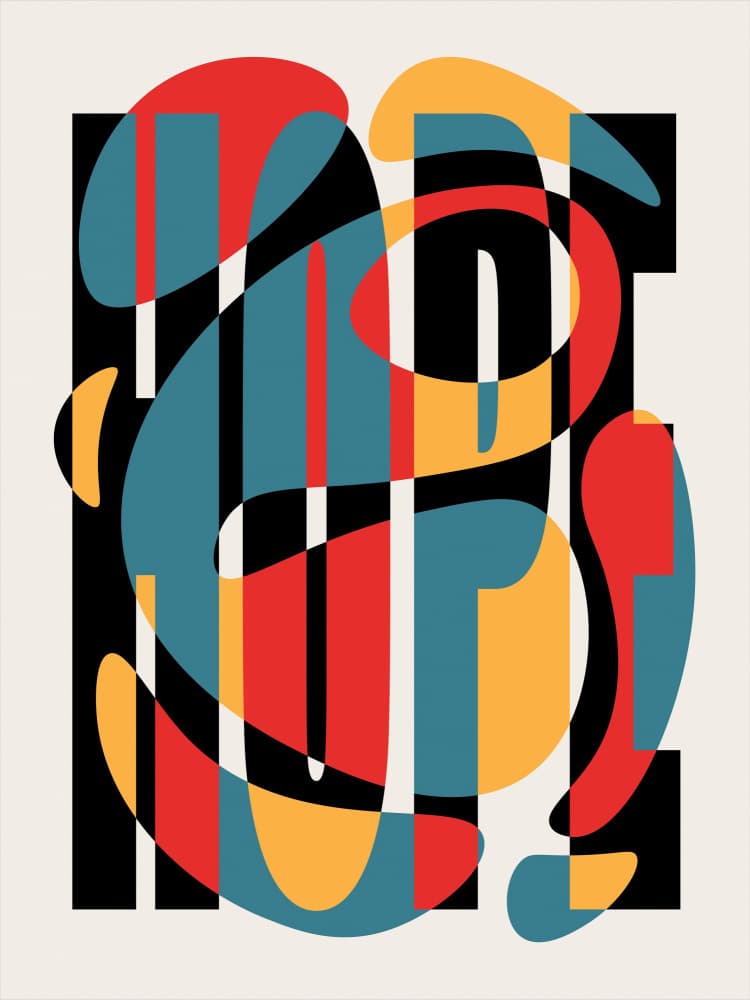 Geometric Color Play by Retrodrome — canvas wall art