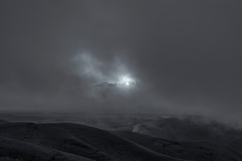 Misty Rolling Hills by Hideto Morimatsu — canvas wall art
