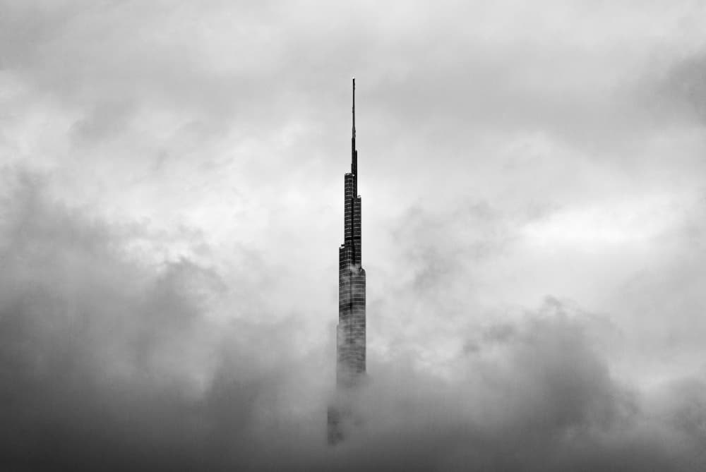Tower In The Clouds by Jorge Grande Sanz — canvas wall art