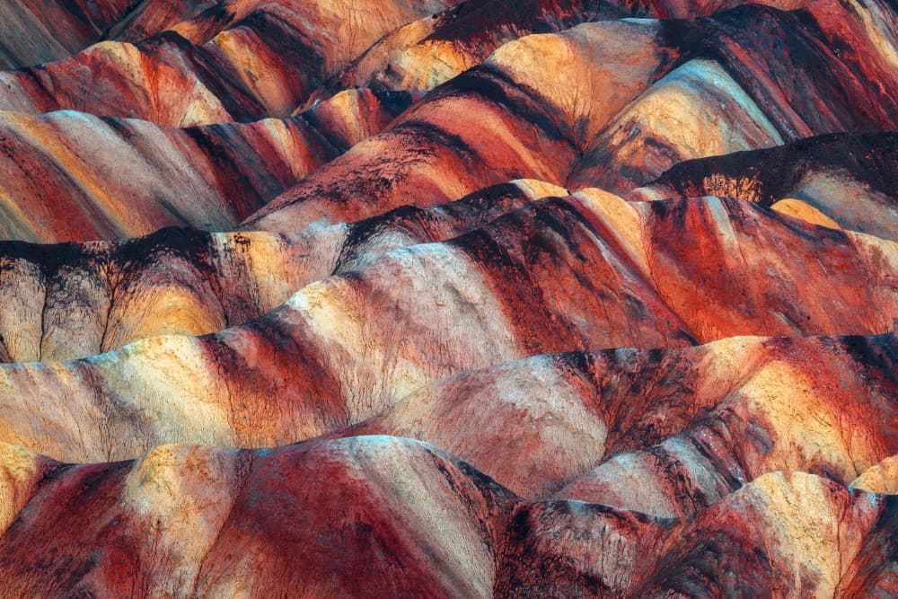 Rainbow Mountain Layers by Daniel Gastager — canvas wall art