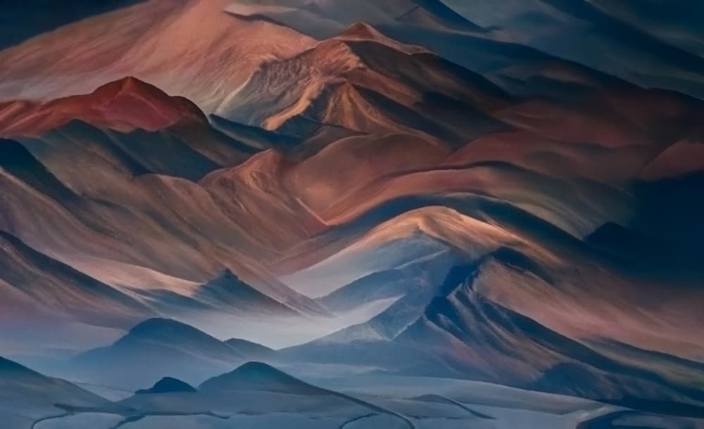 Abstract Mountain Serenity by Robin Wechsler — canvas wall art