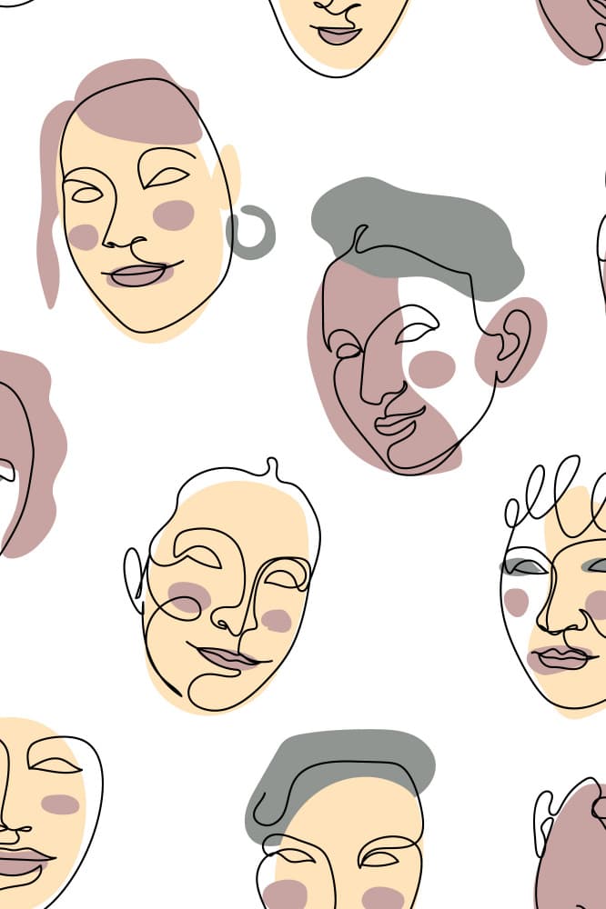 Modern Faces Art by Anna Rose — canvas wall art