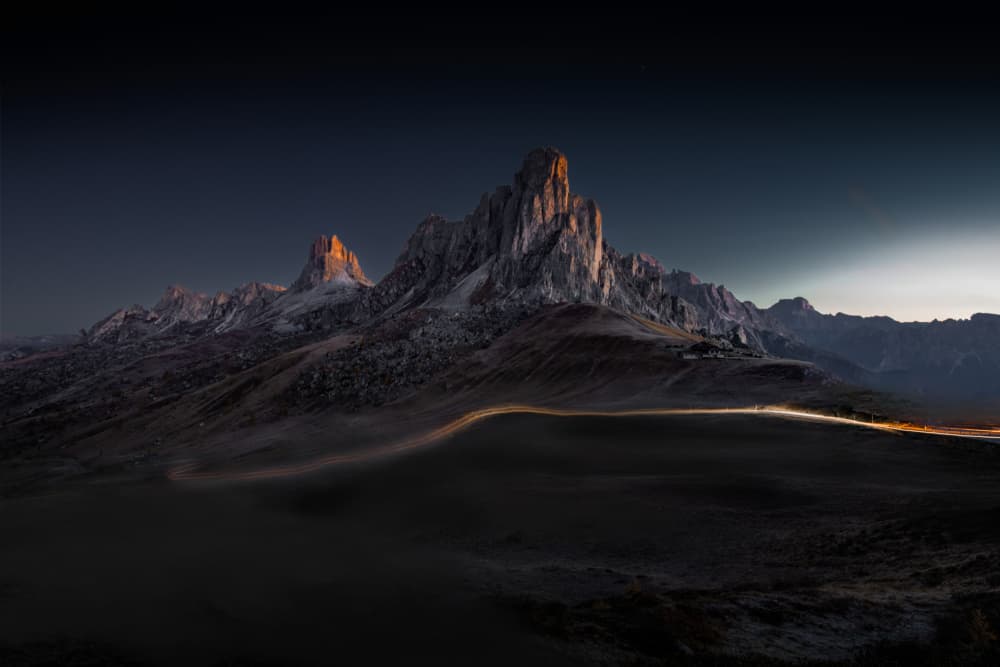 Twilight Mountain Road by Grace Guo APA — canvas wall art