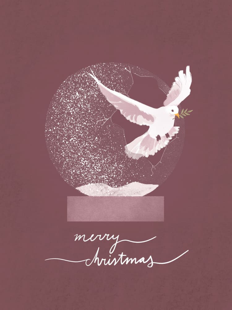 Snowglobe Dove by Goed Blauw — canvas wall art