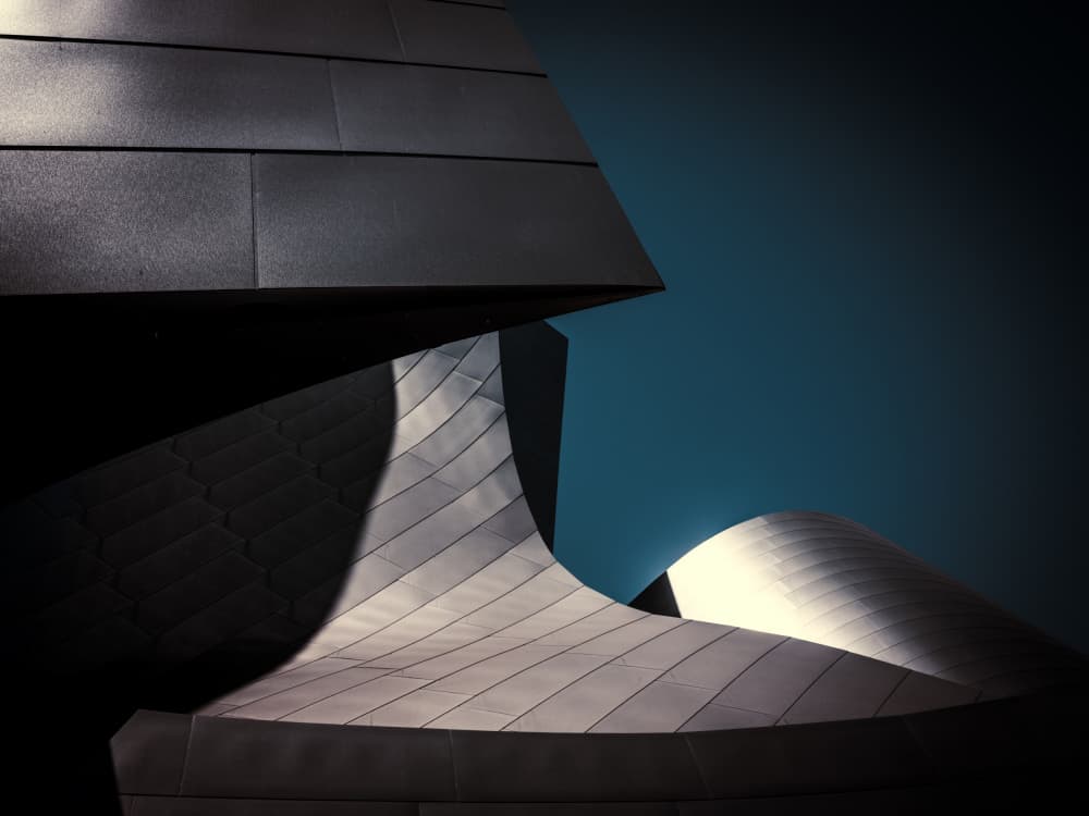 Abstract Silver Architecture by Stefan Buder — canvas wall art
