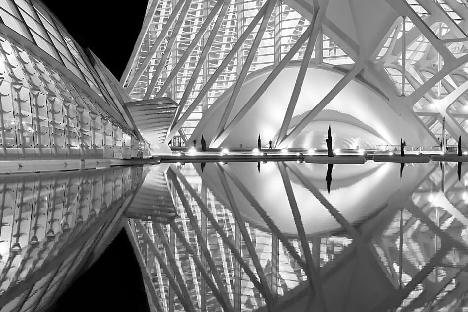 Modern Night Reflection by Juan Luis Duran — canvas wall art
