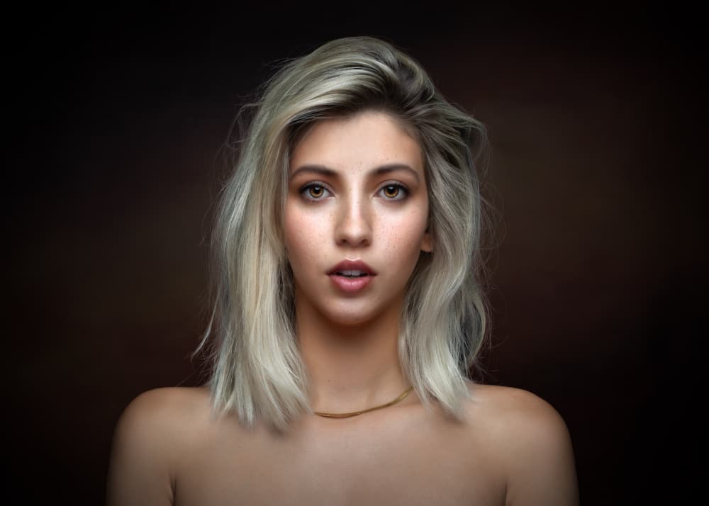 Expressive Young Woman by Luc Stalmans — canvas wall art