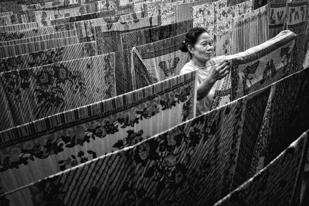 Artisan Drying Batik by Firman Maulana — canvas wall art