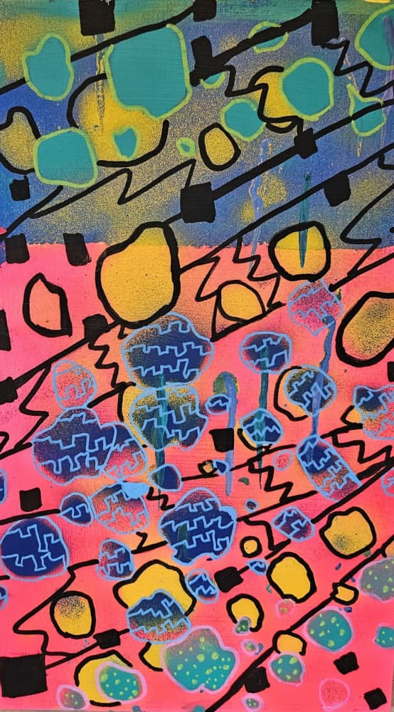Vibrant Abstract Patterns by Olea Huuska — canvas wall art