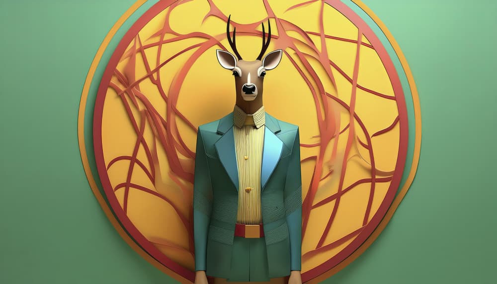 Gentleman Deer by engin akyurt — canvas wall art
