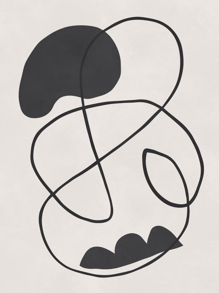 Flowing Organic Shapes by Vitor Costa — canvas wall art