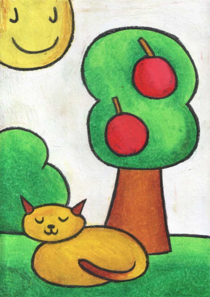 Sleeping Cat Sunny Day by Kulik — canvas wall art