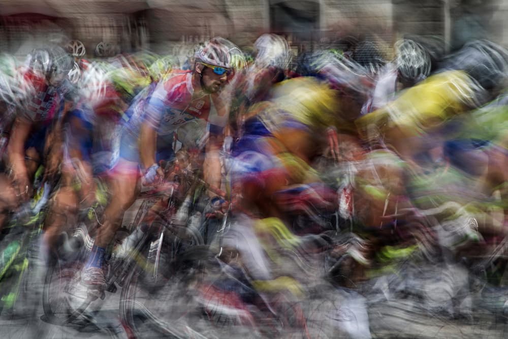 Dynamic Bike Race by Milan Malovrh — canvas wall art