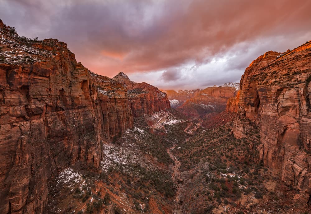 Dramatic Canyon Sunset by April Xie — canvas wall art