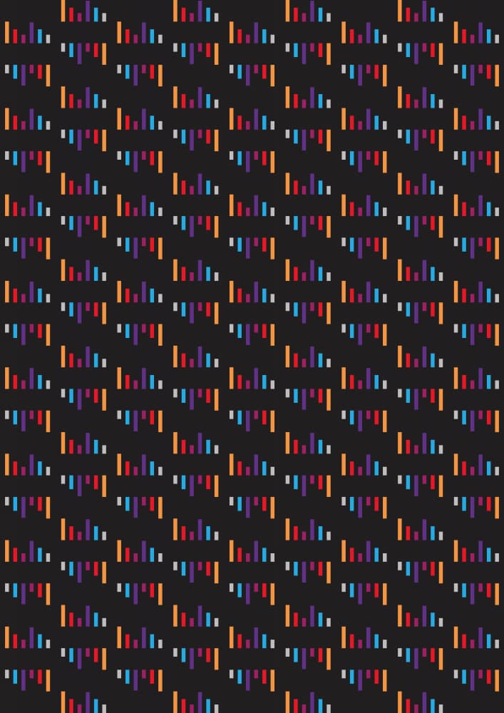 Vibrant Geometric Pattern by kathrinmay — canvas wall art