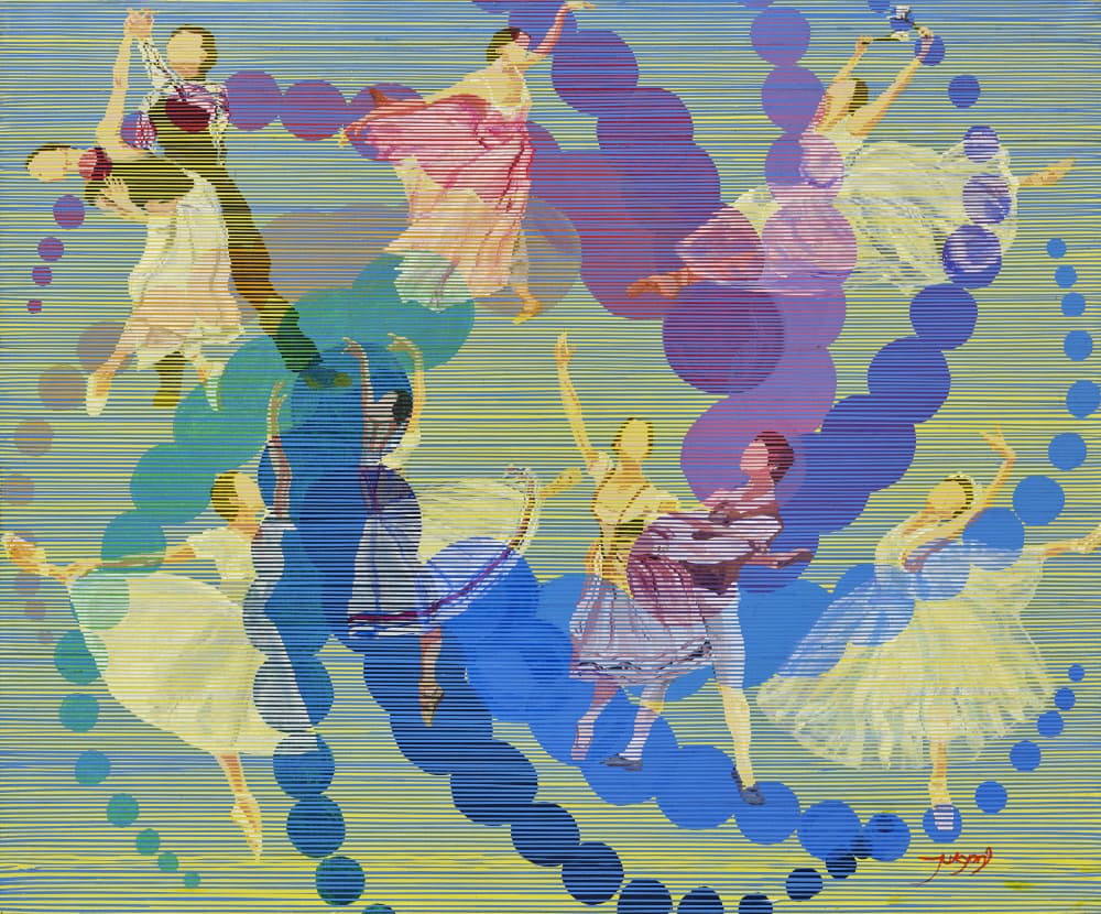 Graceful Ballet Dancers by Jukyong Park — canvas wall art