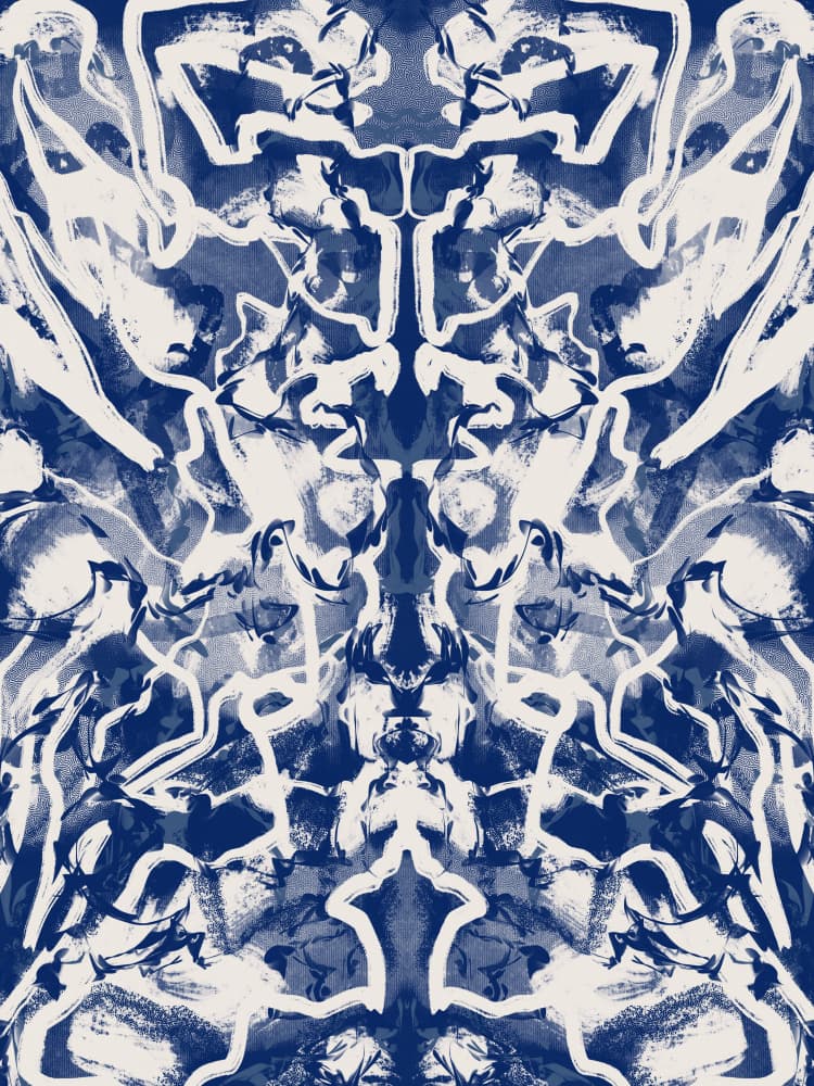 Abstract Fluid Symmetry by Little Dean — canvas wall art