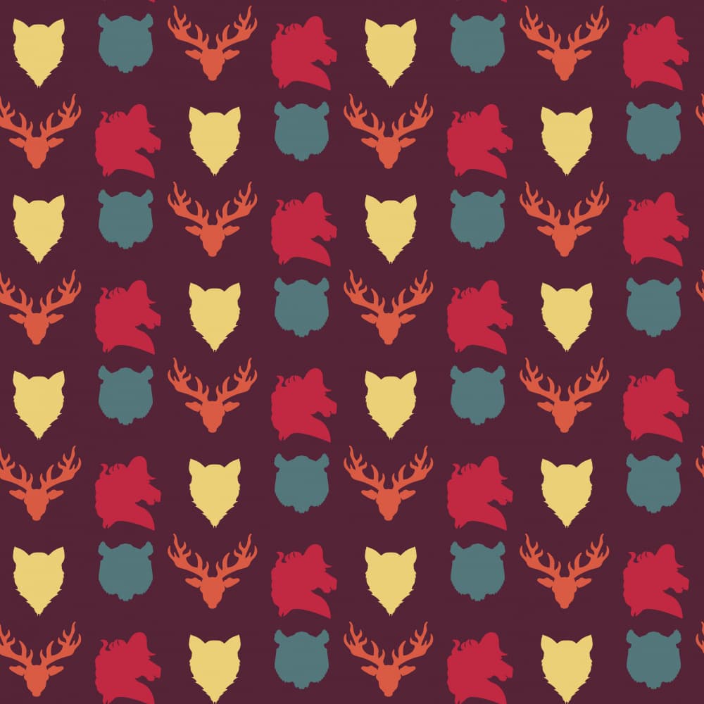 Woodland Animal Pattern by Marika Barsrsind — canvas wall art