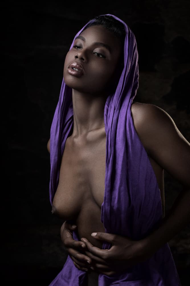 Purple Scarf by Jan Slotboom — canvas wall art