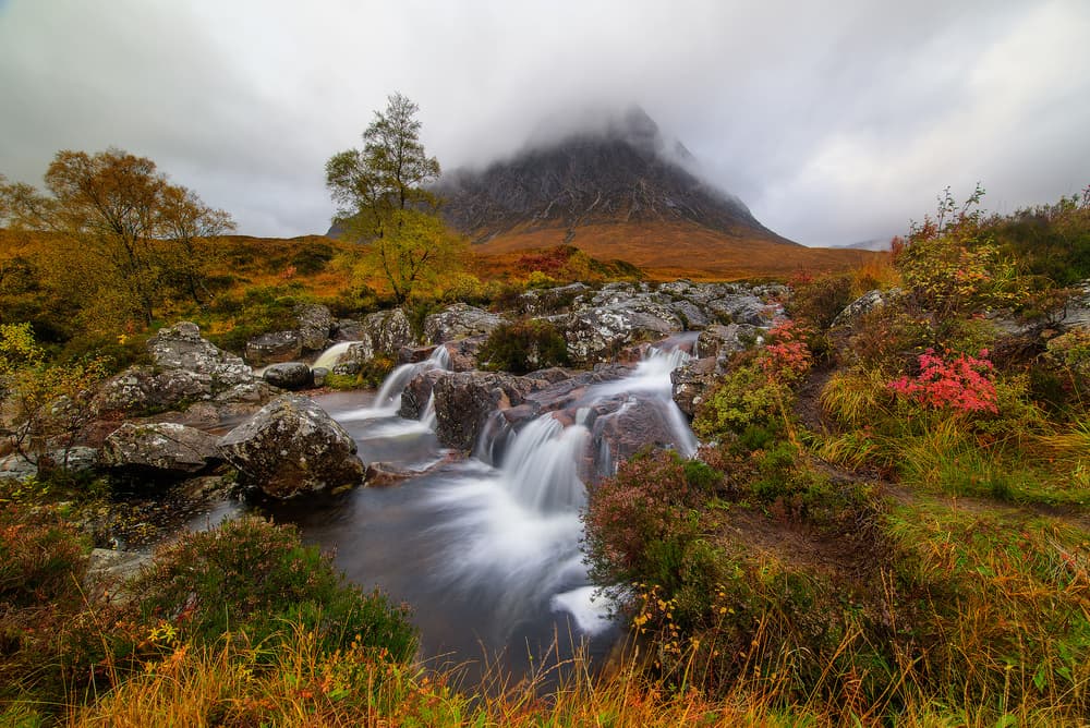 Autumn Highlands Waterfall by Roberto Marchegiani — canvas wall art