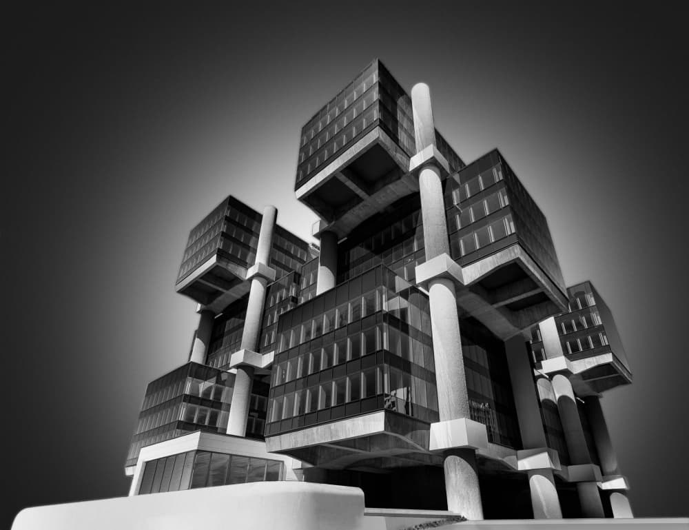 Dramatic Modern Architecture by Enrique Rodriguez de Mingo — canvas wall art