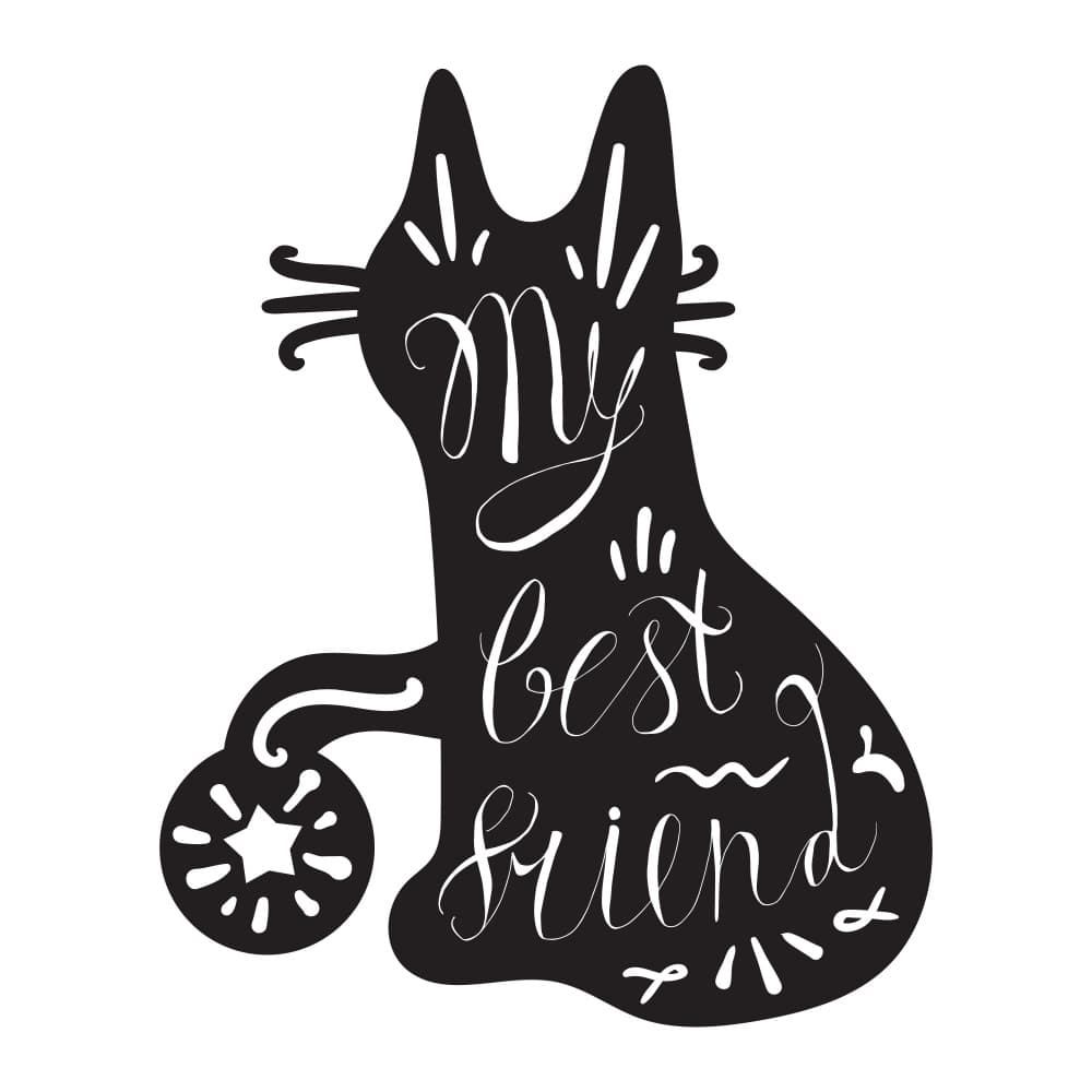 My Best Friend Cat by Marika Barsrsind — canvas wall art