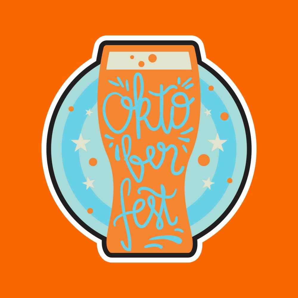Oktoberfest Beer Glass by Marika Barsrsind — canvas wall art