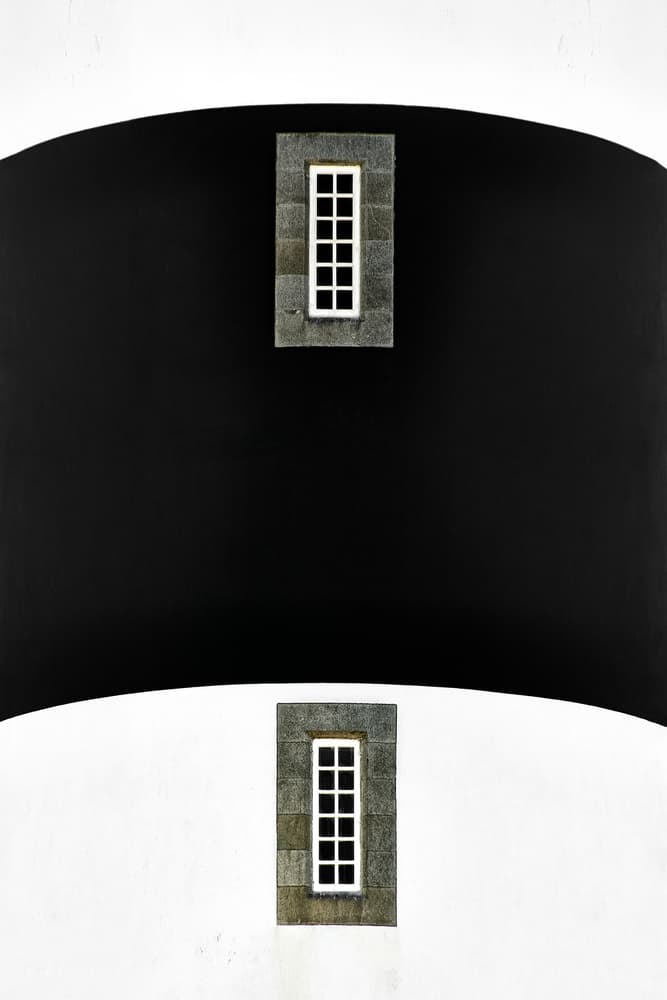 Minimalist Black White Windows by Denis — canvas wall art