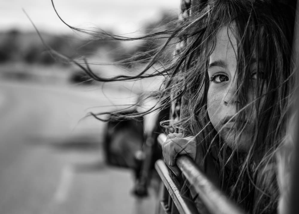 Wind Blown Child by Tomasz Solinski — canvas wall art