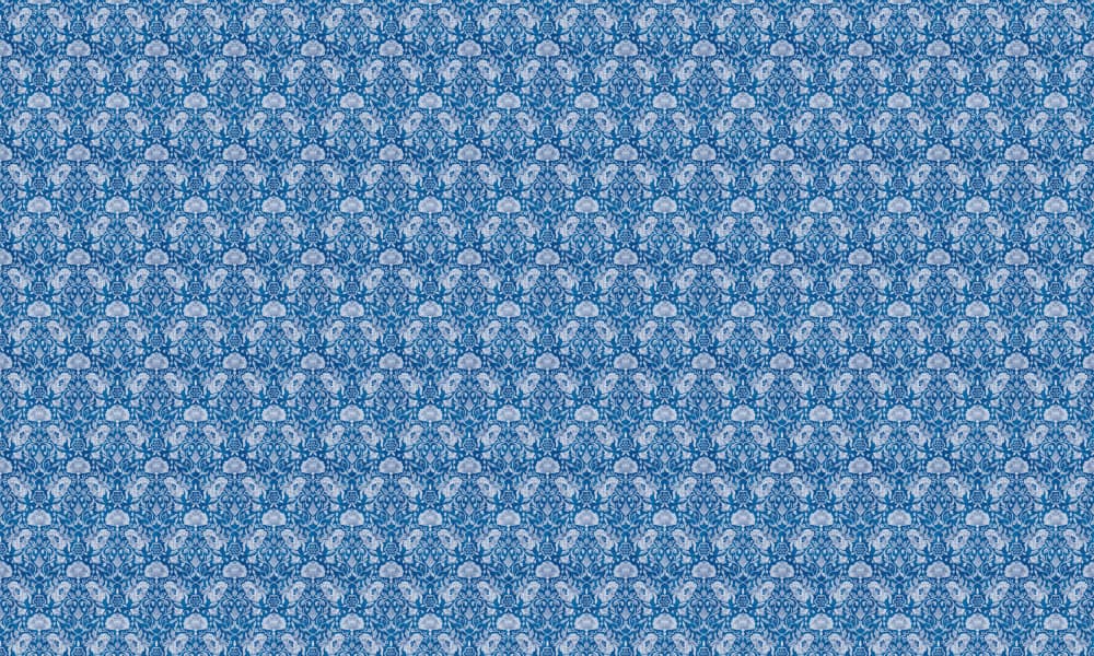 Intricate Blue Repeating Pattern by uta krogmann — canvas wall art