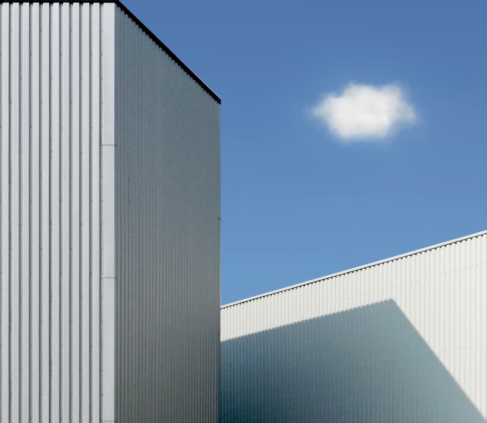 Geometric Forms Blue Sky by Henk van Maastricht — canvas wall art