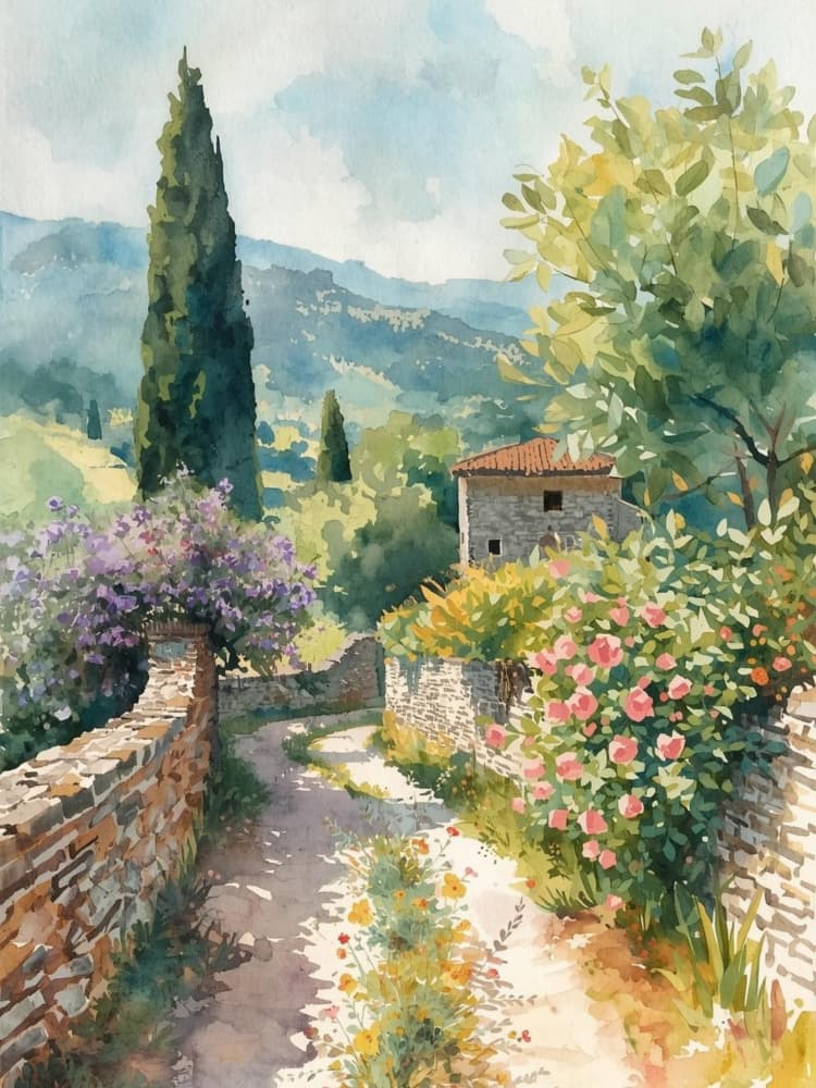 Idyllic Country Path by Ohkimiko — canvas wall art