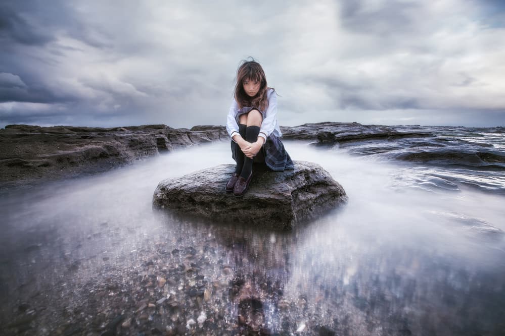 Quiet Ocean Contemplation by Terry F — canvas wall art