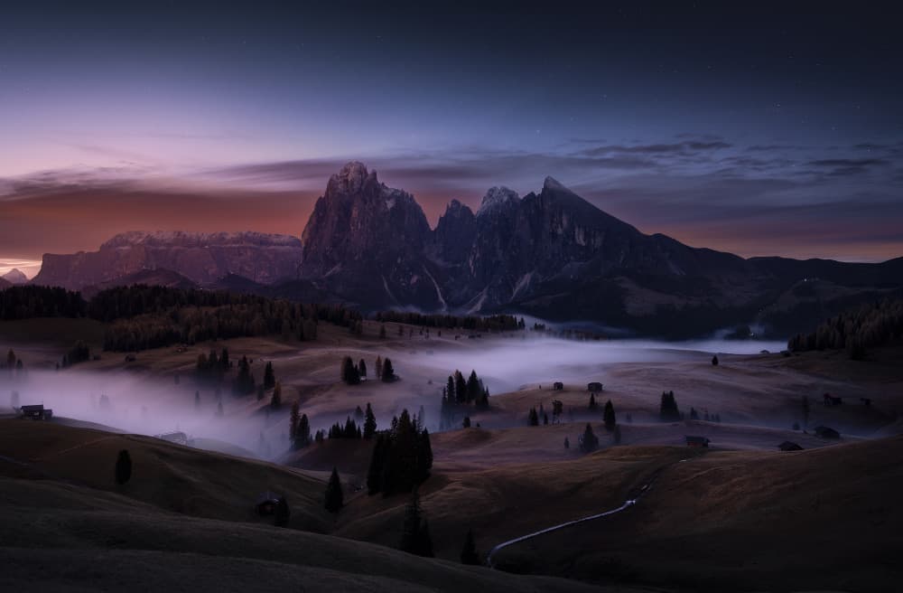 Dolomites Morning Mist by Marian Kuric QEP — canvas wall art
