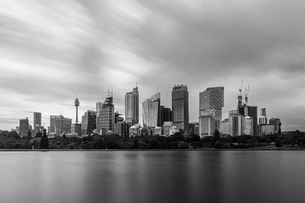 Sydney Skyline Long Exposure by ByeEye — canvas wall art