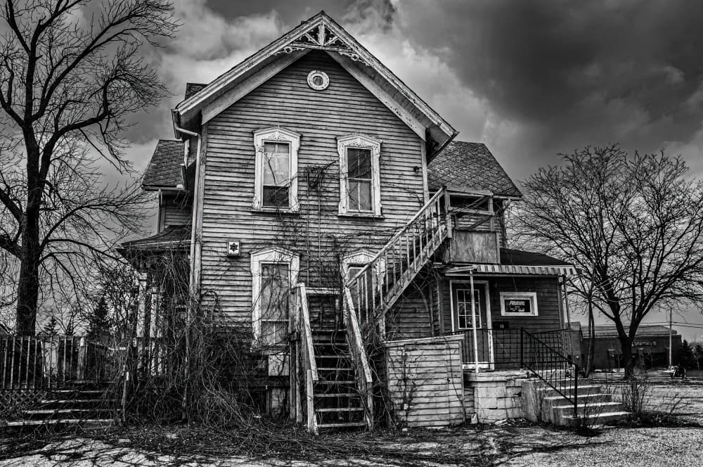 Old Haunted House by Andrew Beavis — canvas wall art