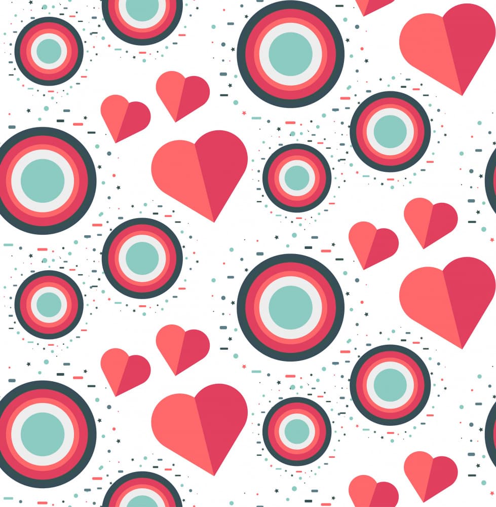Geometric Love Pattern by Marika Barsrsind — canvas wall art