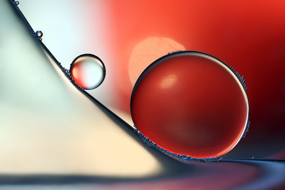 Red Liquid Spheres by Heidi Westum — canvas wall art