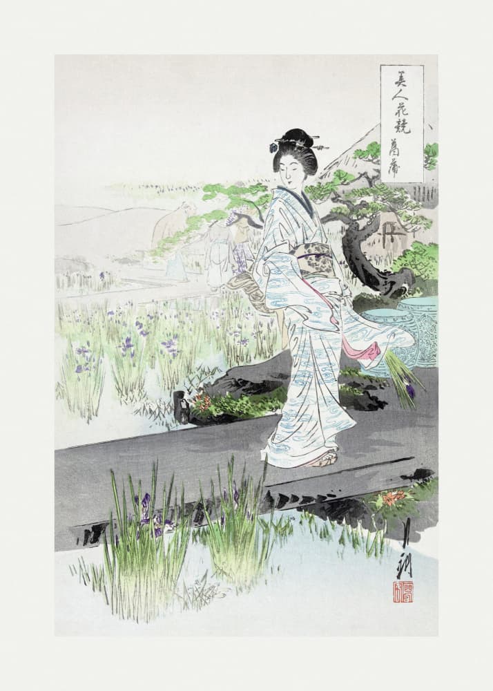 Iris Garden (1887–1896) by Ogata Gekko — canvas wall art