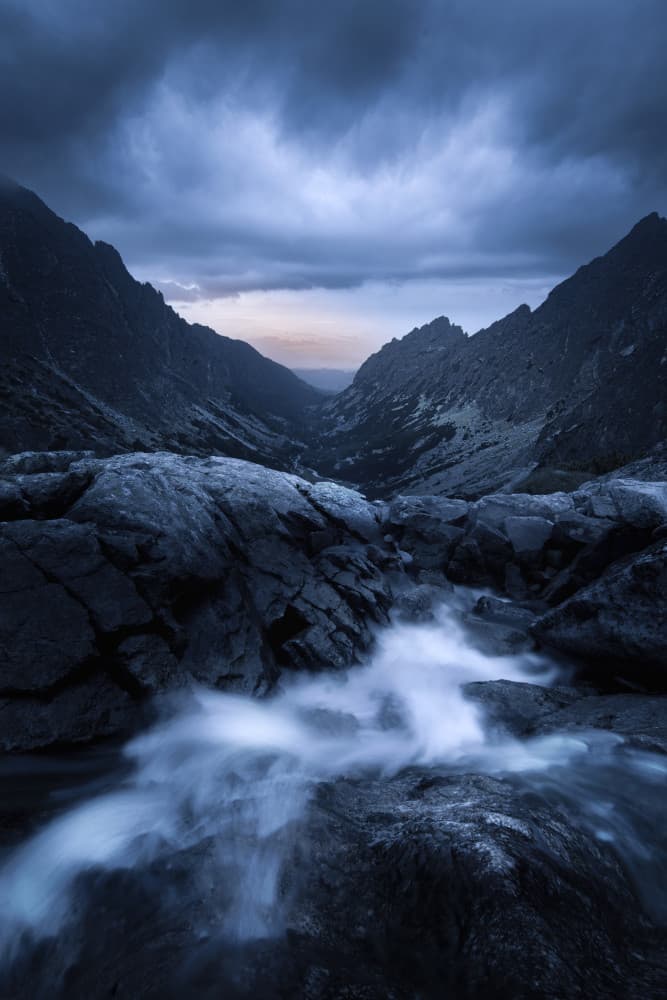 Moody Mountain Stream by Martin Morávek — canvas wall art