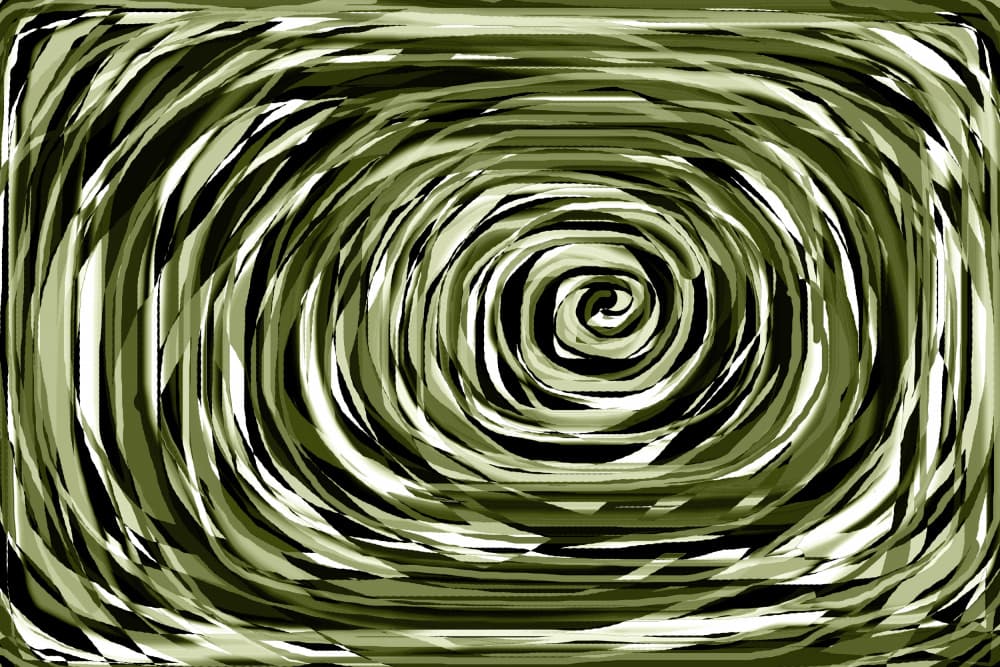 Abstract Olive Swirl by Christina Sillen — canvas wall art