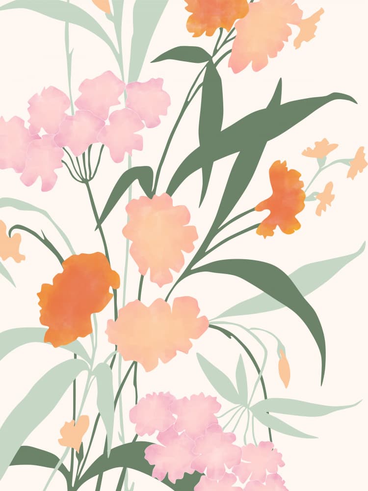 Soft Pastel Blooms by Elena Ristova — canvas wall art
