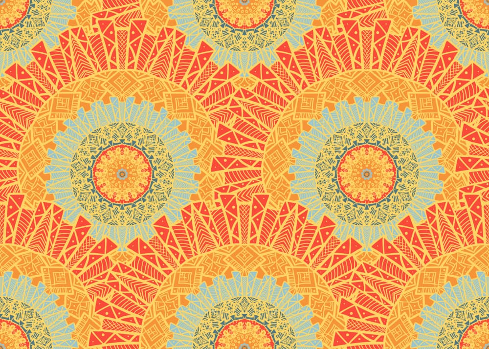 Vibrant Tribal Mandalas by Marika Barsrsind — canvas wall art