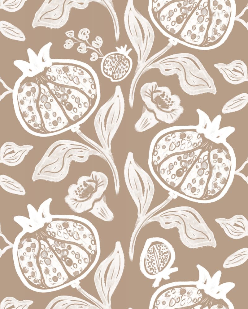 Pomegranates Pattern by Anis Illustration — canvas wall art