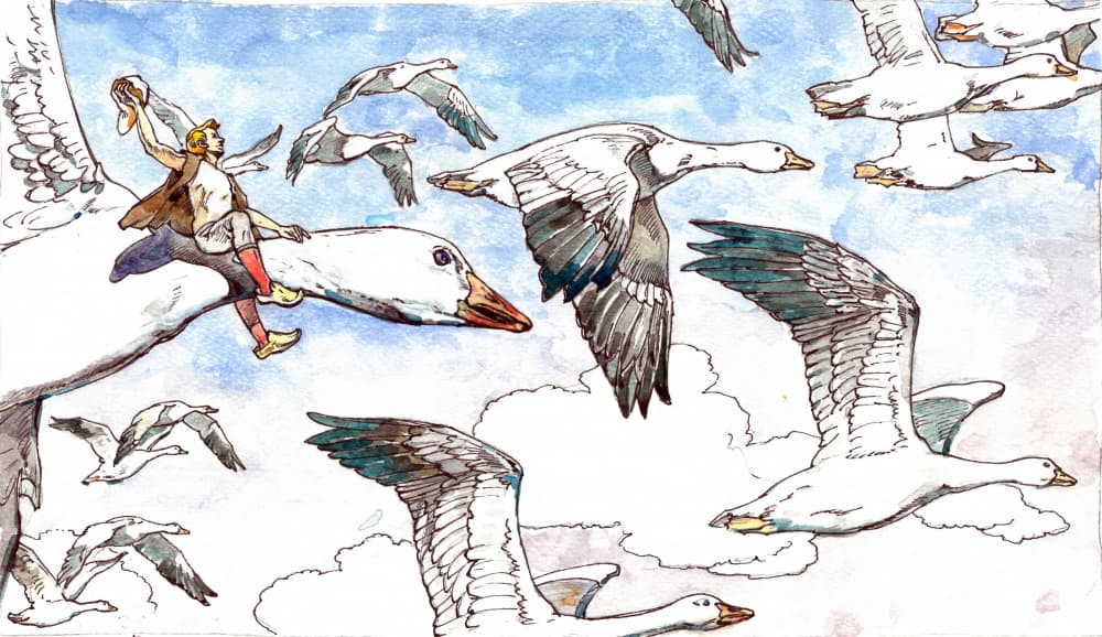 Young Hero's Flight by Andrii Kutsachenko — canvas wall art
