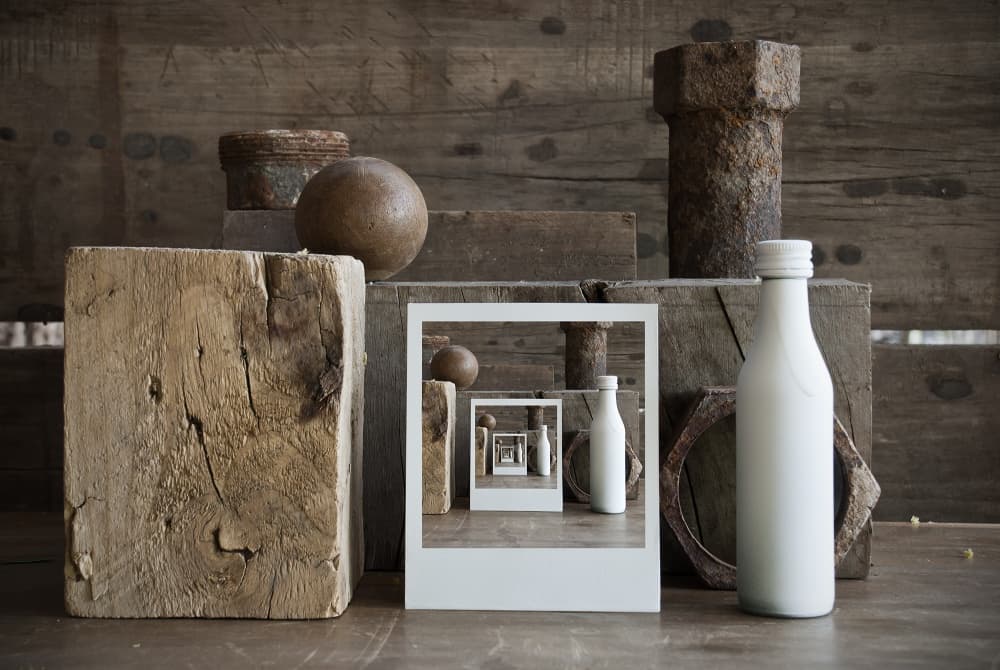 White Bottle Infinity by Chechi Peinado — canvas wall art